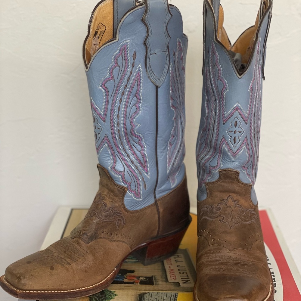 Justin Cognac Smooth Ostrich. Men’s 8.5